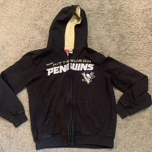 Boy’s Reebok Pittsburgh Penguins Zipper Hoodie Large 14/16